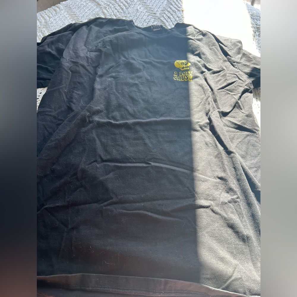 a lost cause shirt. size large